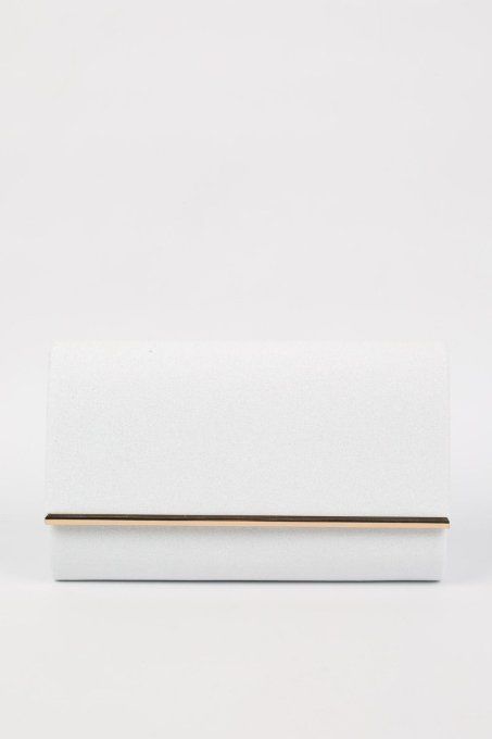 Pochette Neige blanche paillette